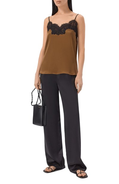 Шелковый топ CO коричневого цвета по цене 53800 руб., арт. 2655CSSC-C0RE, фото 2 Шелковый топ CO, арт. 2655CSSC-C0RE, фото 2