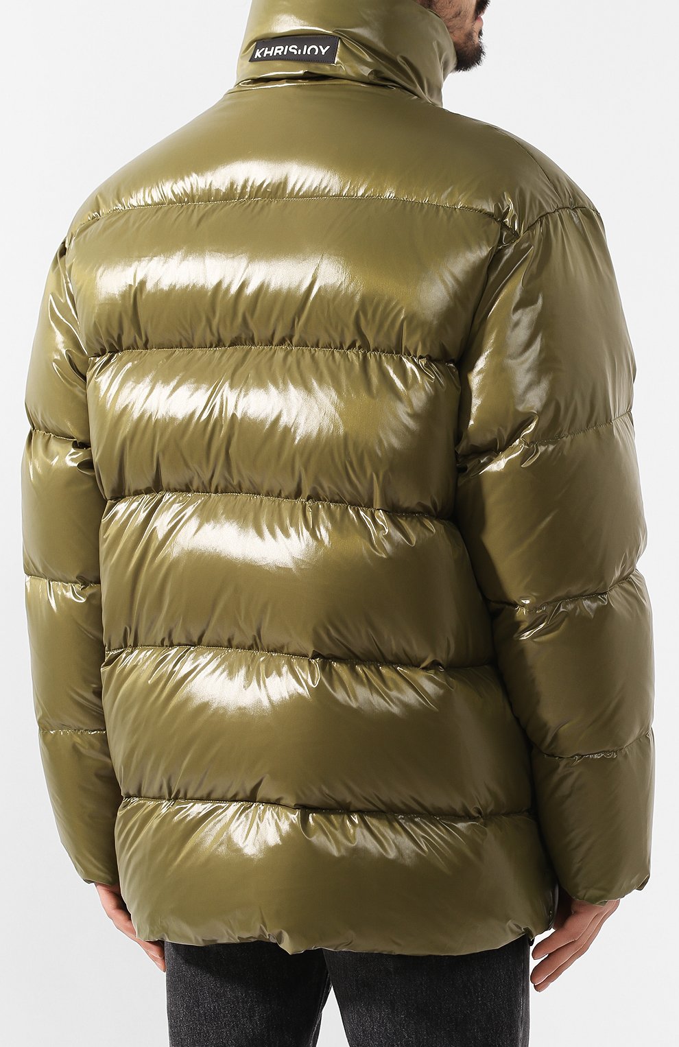 Пуховик KHRISJOY хаки цвета по цене 112000 руб., арт. AFPM008/NYL, фото 4 Пуховик KHRISJOY, арт. AFPM008/NYL, фото 4