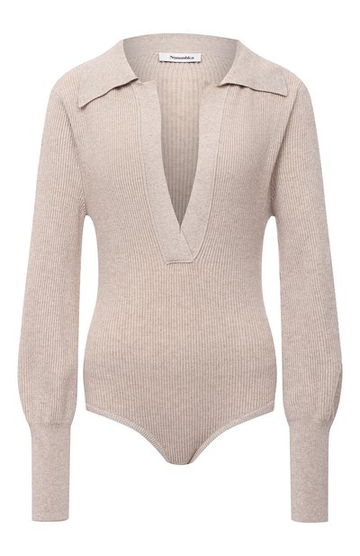 Женское боди NANUSHKA, арт. AZHA_BEIGE_RECYCLED CASHMERE KNIT