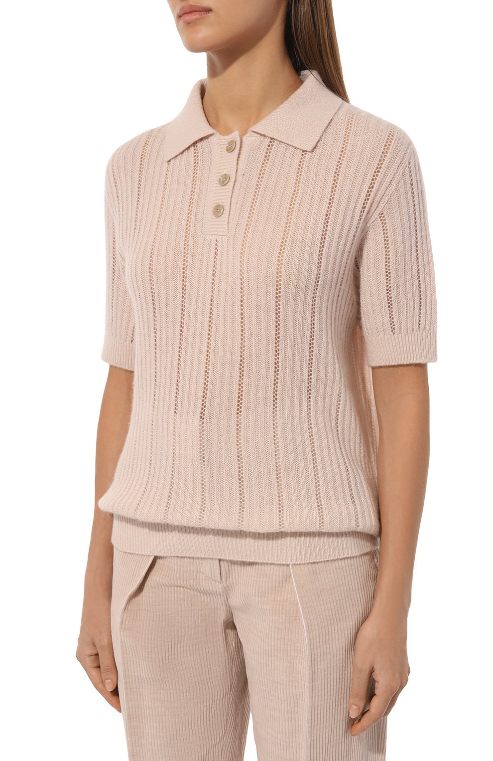 Поло из шерсти и шелка KITON, арт. D5871032954, фото 3