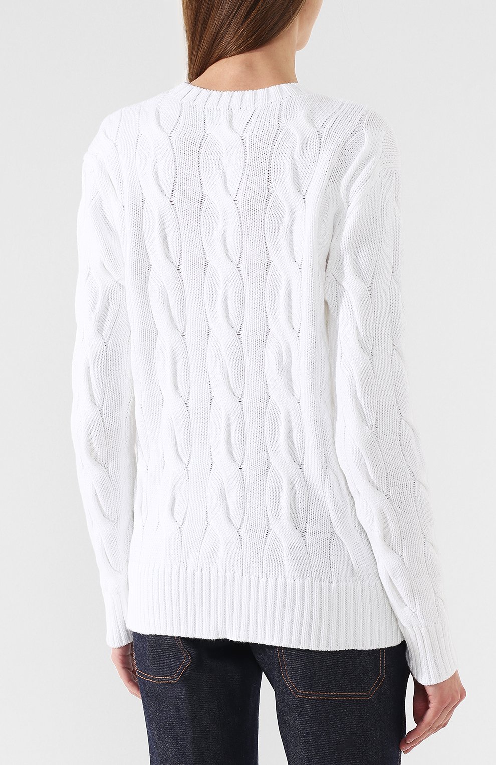 Хлопковый пуловер POLO RALPH LAUREN белого цвета по цене 17550 руб., арт. 211706244, фото 4 Хлопковый пуловер POLO RALPH LAUREN, арт. 211706244, фото 4