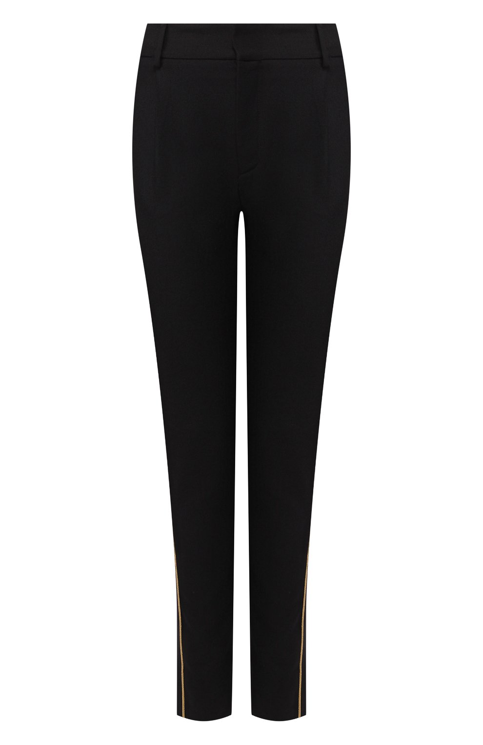 Шерстяные брюки SAINT LAURENT черного цвета по цене 96050 руб., арт. 558550/Y221W, фото 1 Шерстяные брюки SAINT LAURENT, арт. 558550/Y221W, фото 1