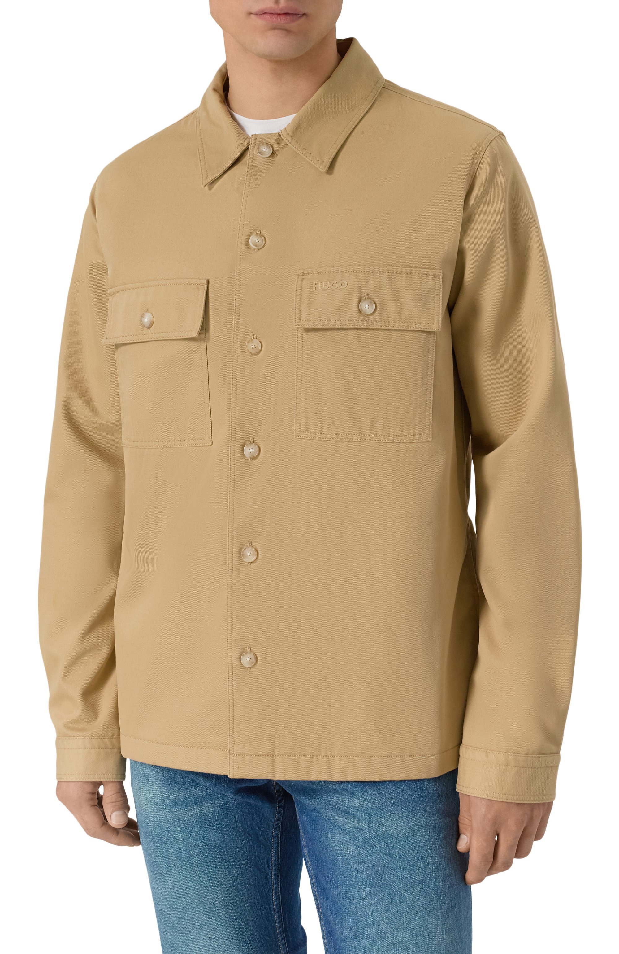 Хлопковая куртка-рубашка HUGO, арт. 50545383, фото 3