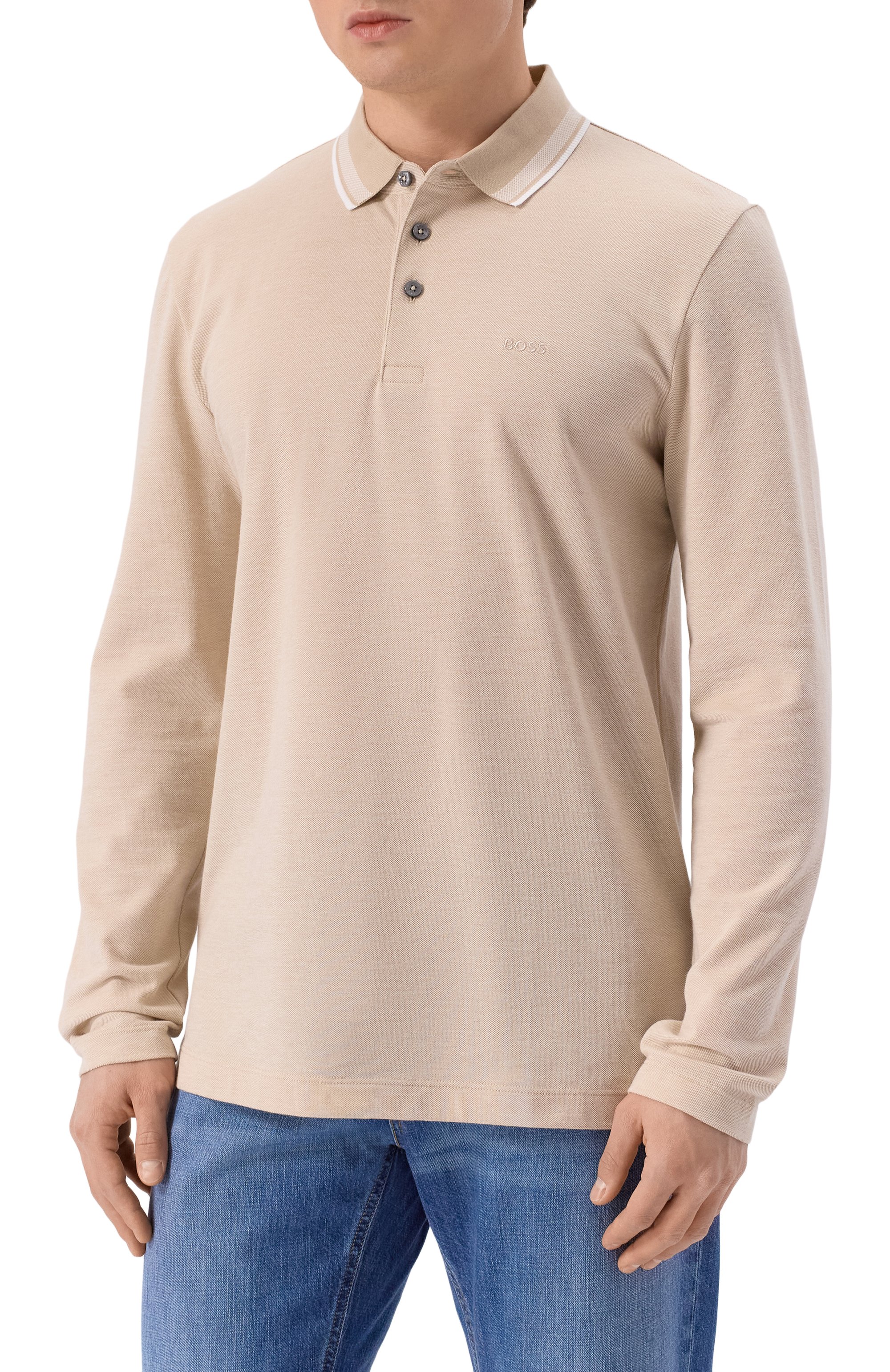 Хлопковое поло BOSS, арт. 50531352, фото 3