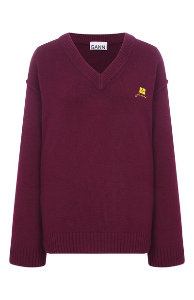 Женский свитер из шерсти и вискозы GANNI, арт. K2590