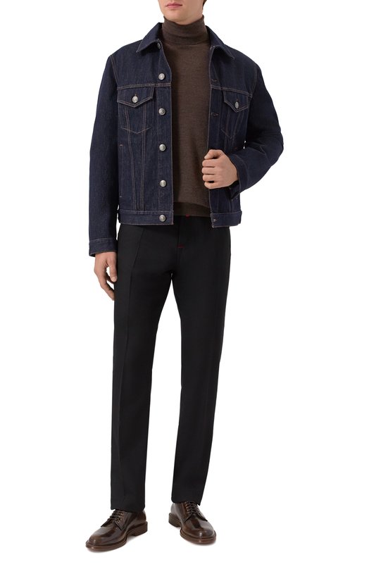 Водолазка из кашемира и шелка Brunello Cucinelli M2300103 Коричневый  M2300103 Фото 2