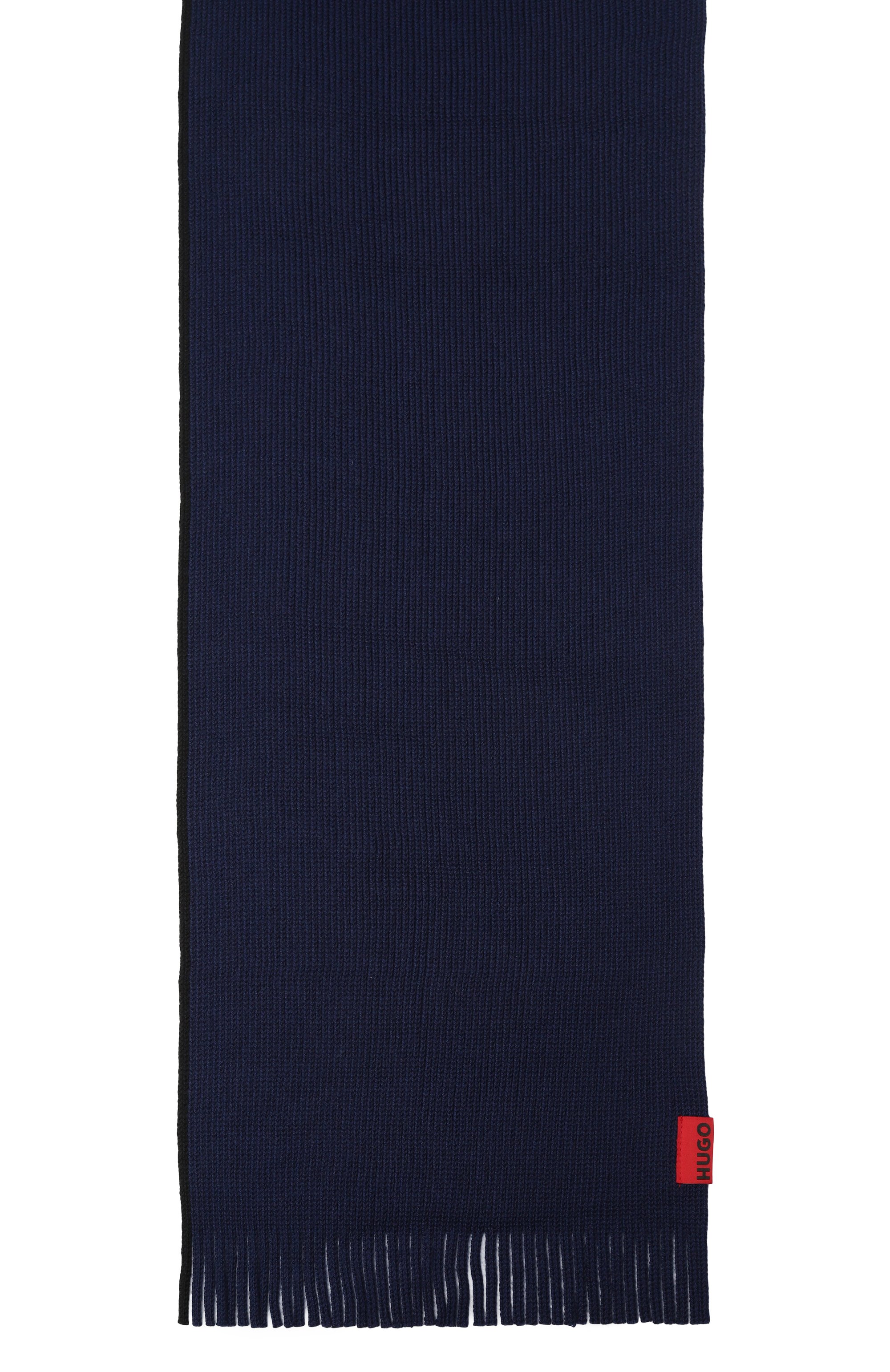 Комплект из шапки и шарфа HUGO темно-синего цвета по цене 13200 руб., арт. 50517757, фото 7 Комплект из шапки и шарфа HUGO, арт. 50517757, фото 7