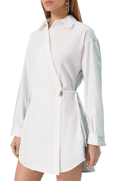 Комбинированное платье-рубашка DIESEL, арт. A17387/0CBCP, фото 3