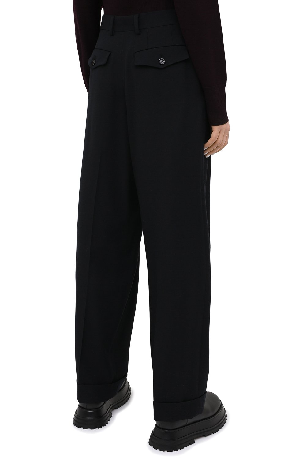 Шерстяные брюки DRIES VAN NOTEN черного цвета по цене 69700 руб., арт. 202-10913-1224, фото 4 Шерстяные брюки DRIES VAN NOTEN, арт. 202-10913-1224, фото 4