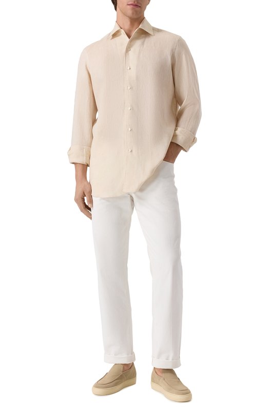 Льняная рубашка MVST M0RBIDA/R0BERT0/R0UND/F3411308-LINEN Бежевый  M0RBIDA/R0BERT0/R0UND/F3411308-LINEN Фото 2