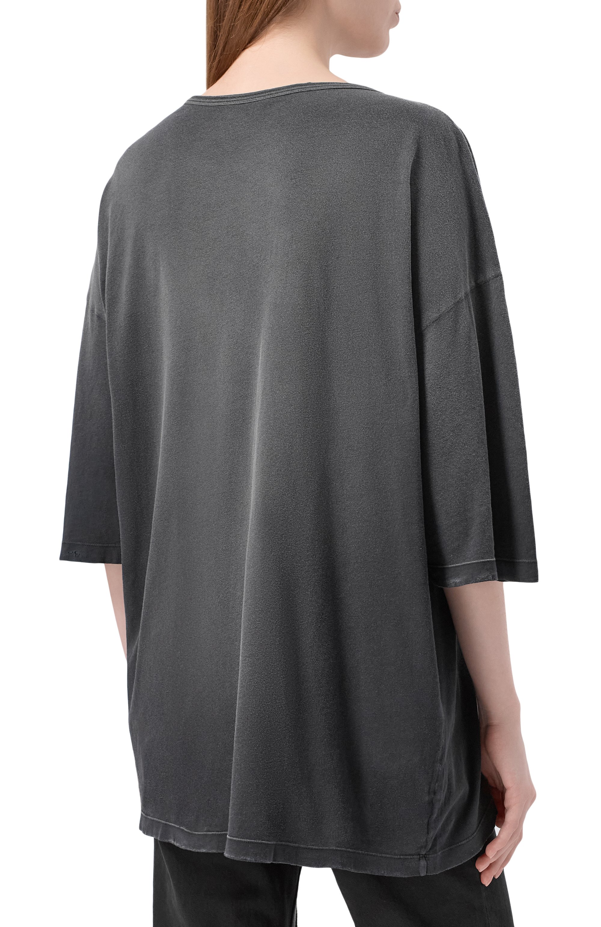 Хлопковая футболка ANN DEMEULEMEESTER серого цвета по цене 55600 руб., арт. B0013244/FA637, фото 4 Хлопковая футболка ANN DEMEULEMEESTER, арт. B0013244/FA637, фото 4