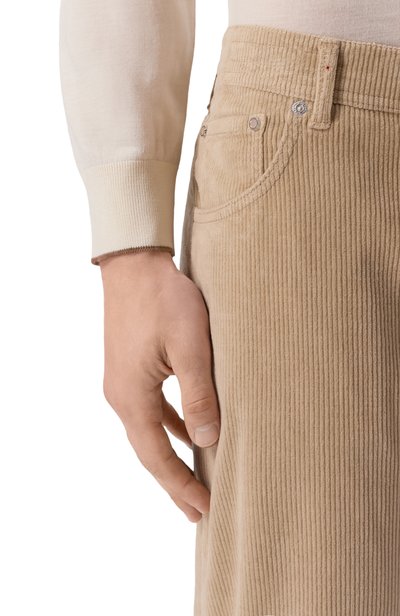 Вельветовые брюки KITON светло-бежевого цвета по цене 181000 руб., арт. UPNJSK0105L, фото 5 Вельветовые брюки KITON, арт. UPNJSK0105L, фото 5