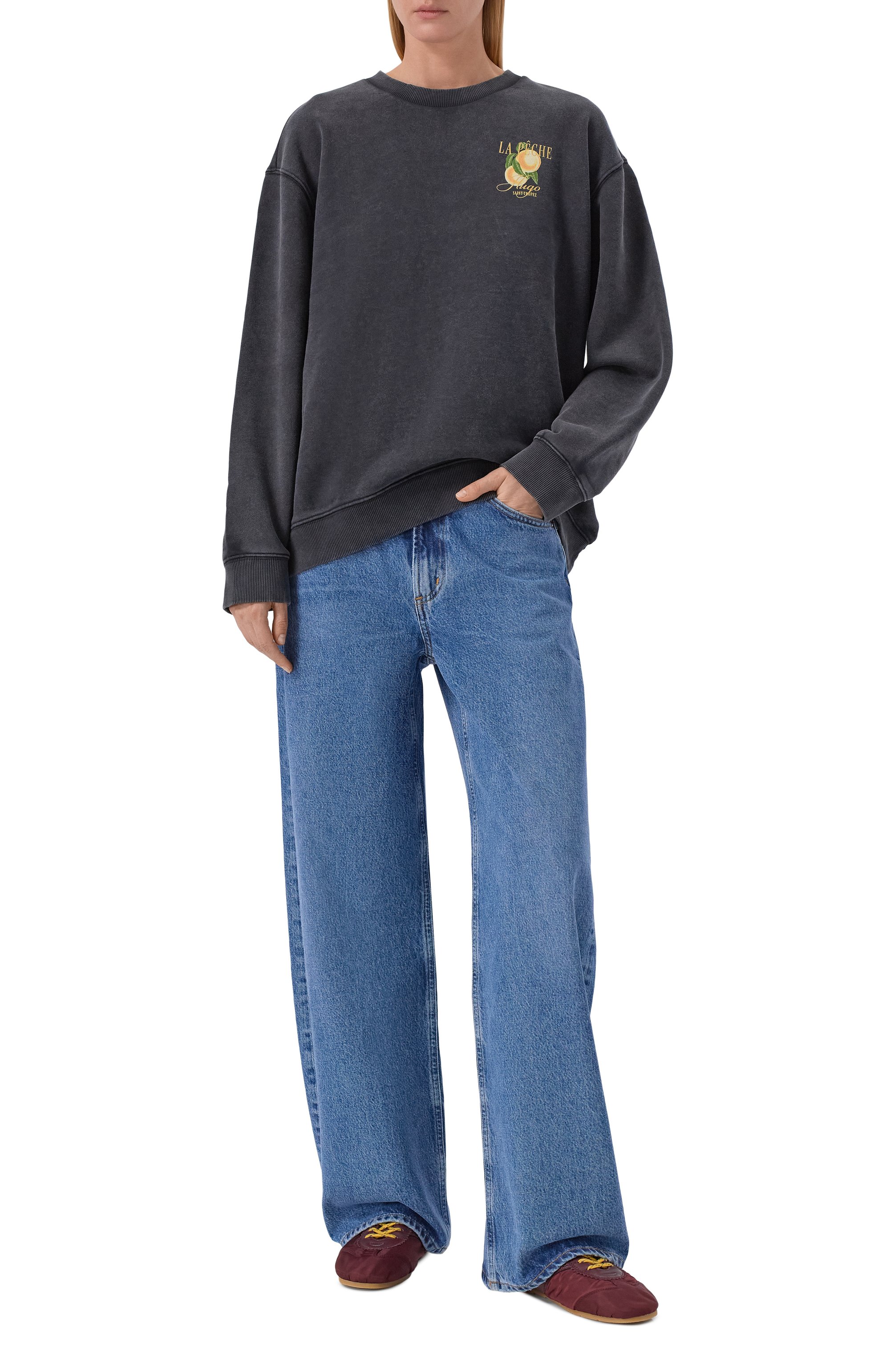 Хлопковый свитшот HUGO темно-серого цвета по цене 16550 руб., арт. 50561270, фото 2 Хлопковый свитшот HUGO, арт. 50561270, фото 2