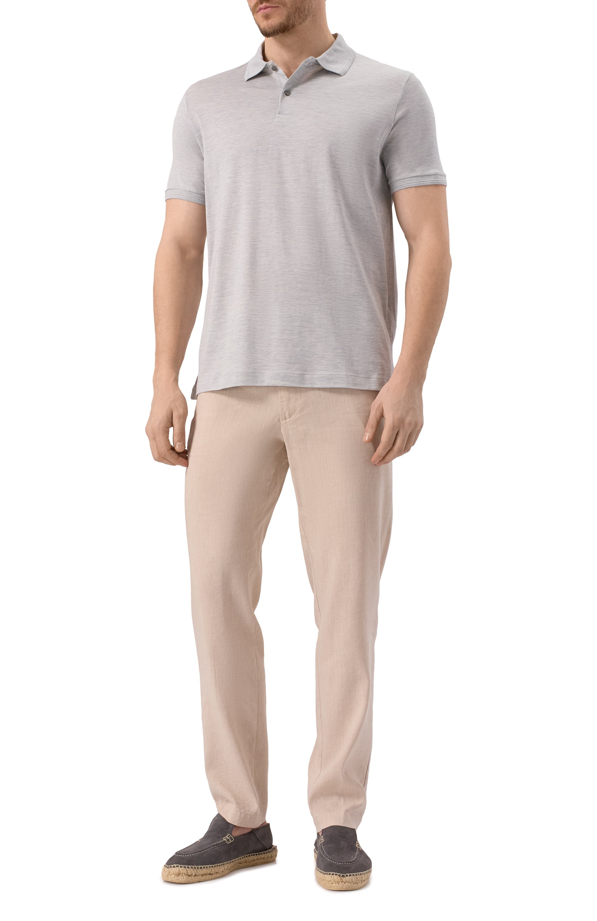 Брюки изо льна и вискозы BOSS, арт. 50540480, фото 2