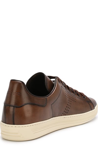 Кожаные кеды на шнуровке TOM FORD, арт. 118J1045T-VCL/217, фото 4