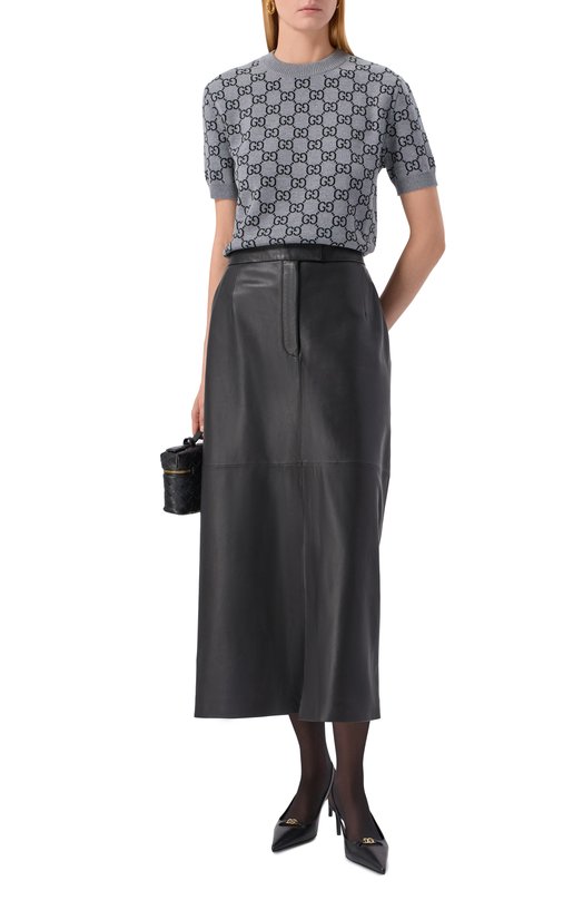 Шерстяной пуловер Gucci 798159/XKD8T Серый  798159/XKD8T Фото 2