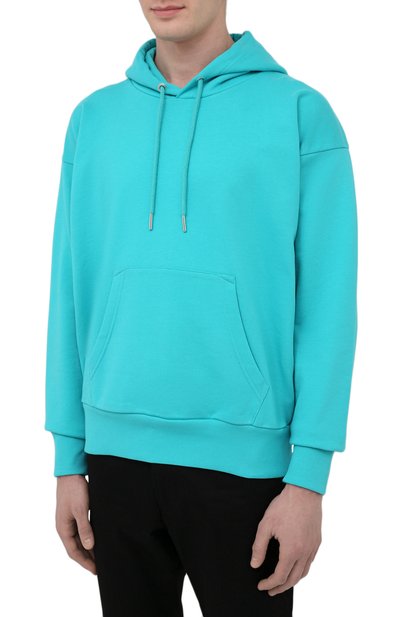 Хлопковое худи DIESEL бирюзового цвета по цене 14750 руб., арт. 00SH9M/0BAZC, фото 3 Хлопковое худи DIESEL, арт. 00SH9M/0BAZC, фото 3