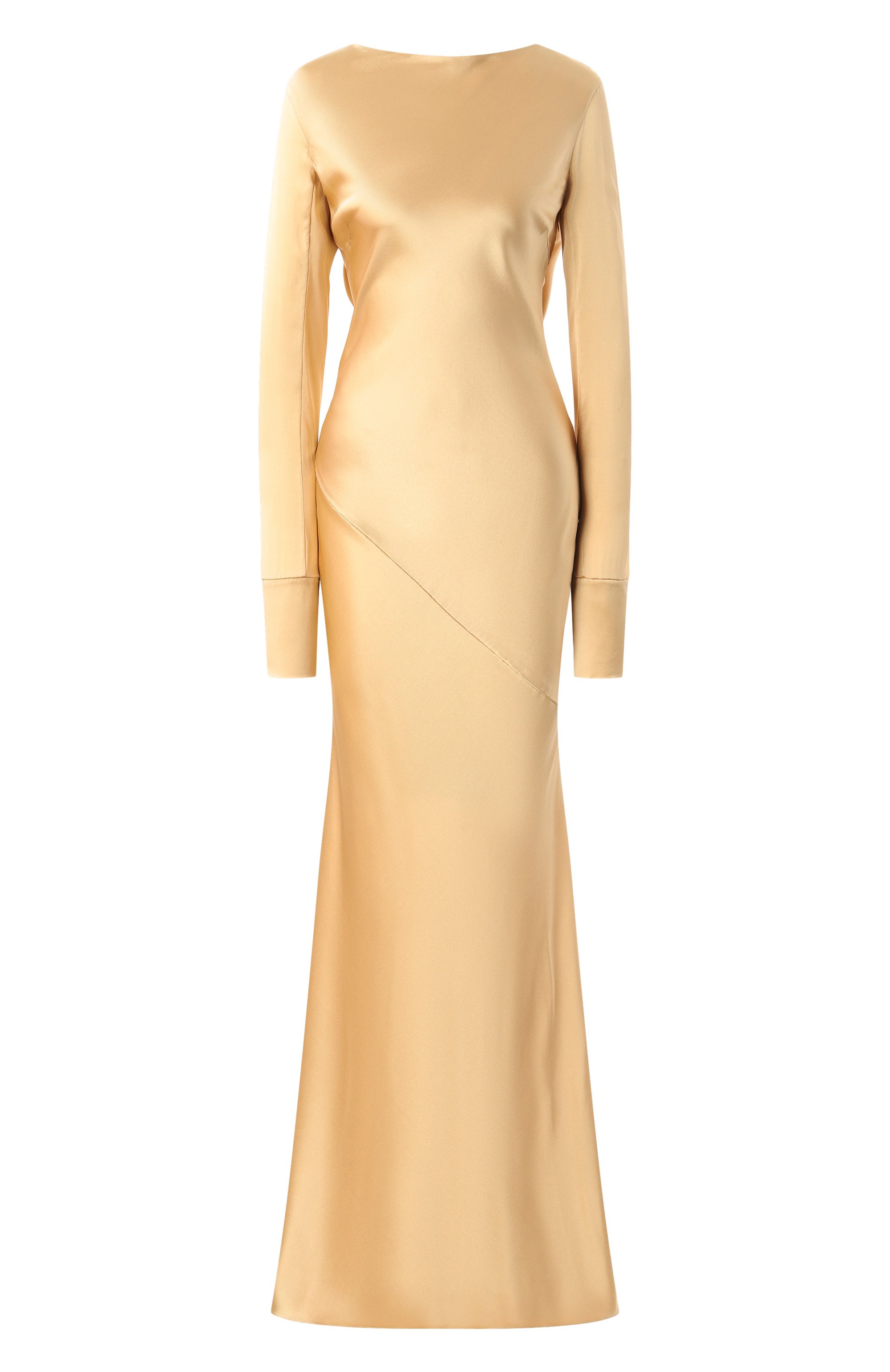 Атласное платье LOUVE бежевого цвета по цене 165000 руб., арт. 24-1-06-01-06, фото 1 Атласное платье LOUVE, арт. 24-1-06-01-06, фото 1