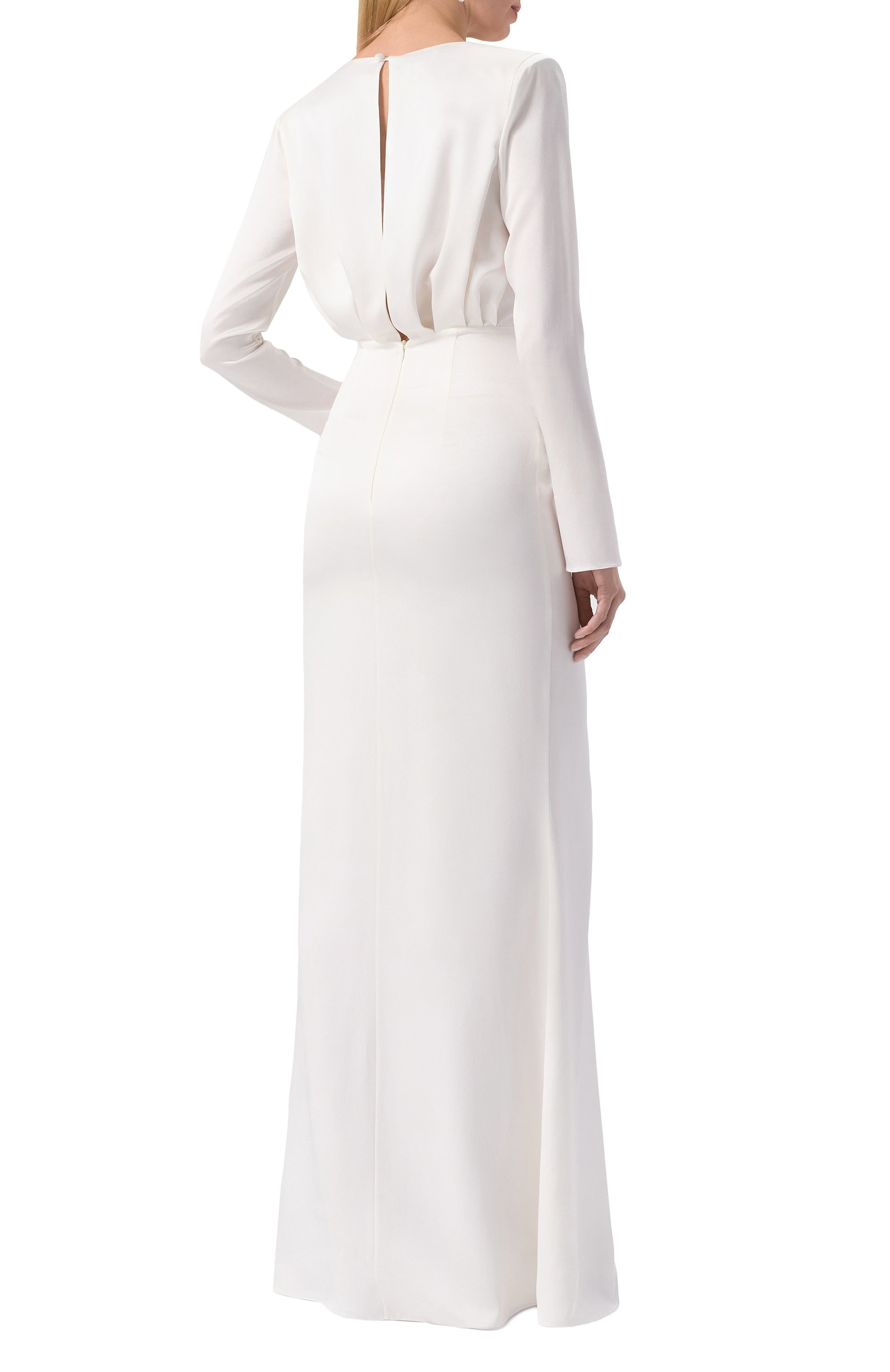 Шелковое платье LOUVE белого цвета по цене 240000 руб., арт. 25-01-01-21-01-01-06, фото 4 Шелковое платье LOUVE, арт. 25-01-01-21-01-01-06, фото 4