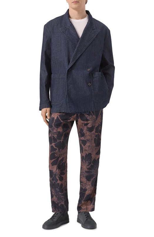 Джинсовый пиджак Dries Van Noten 251-020730-1553 Синий  251-020730-1553 Фото 3