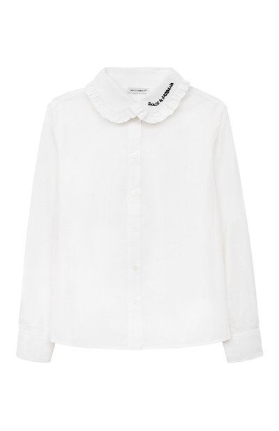 Хлопковая блузка DOLCE & GABBANA, арт. L55S83/G7JJ2/8-14