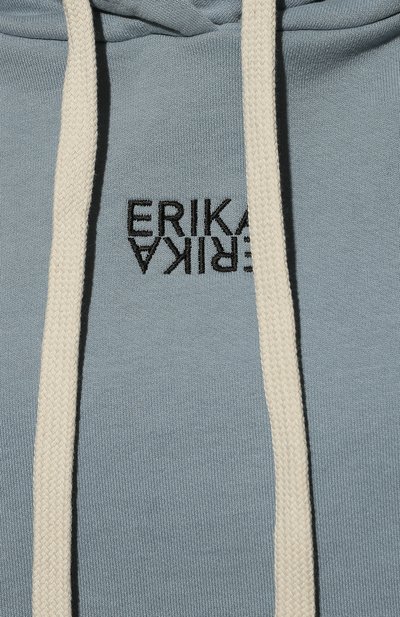 Хлопковое худи ERIKA CAVALLINI голубого цвета по цене 20600 руб., арт. W2/P/P2WW30, фото 5 Хлопковое худи ERIKA CAVALLINI, арт. W2/P/P2WW30, фото 5