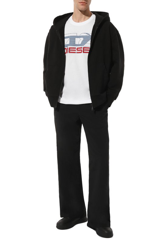 Хлопковая футболка Diesel A12502/0GRAI Белый  A12502/0GRAI Фото 2