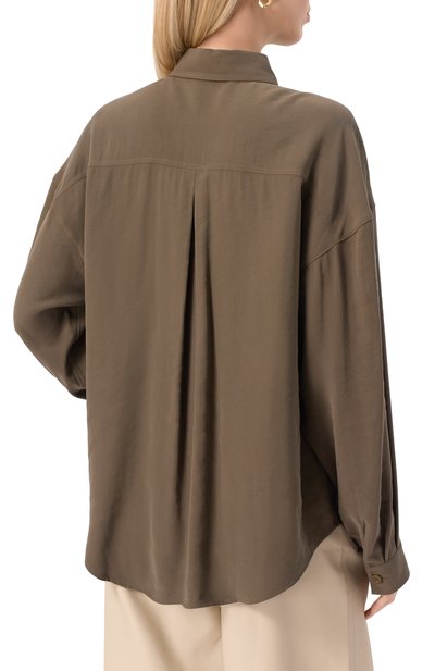 Рубашка из вискозы THE ANDAMANE хаки цвета по цене 39950 руб., арт. T170919A/TNV121, фото 4 Рубашка из вискозы THE ANDAMANE, арт. T170919A/TNV121, фото 4