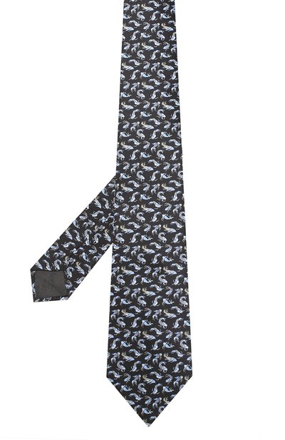Шелковый галстук LANVIN черного цвета по цене 8415 руб., арт. 2330/TIE, фото 2 Шелковый галстук LANVIN, арт. 2330/TIE, фото 2