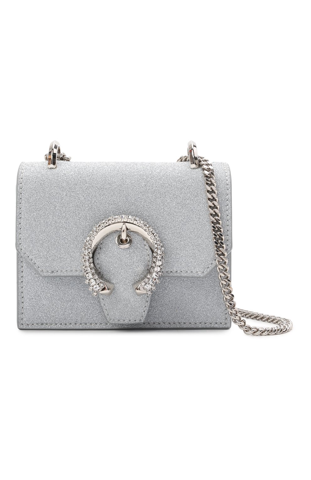 Сумка paris mini JIMMY CHOO серебряного цвета по цене 75300 руб., арт. MINI PARIS/Z0K, фото 6 Сумка paris mini JIMMY CHOO, арт. MINI PARIS/Z0K, фото 6