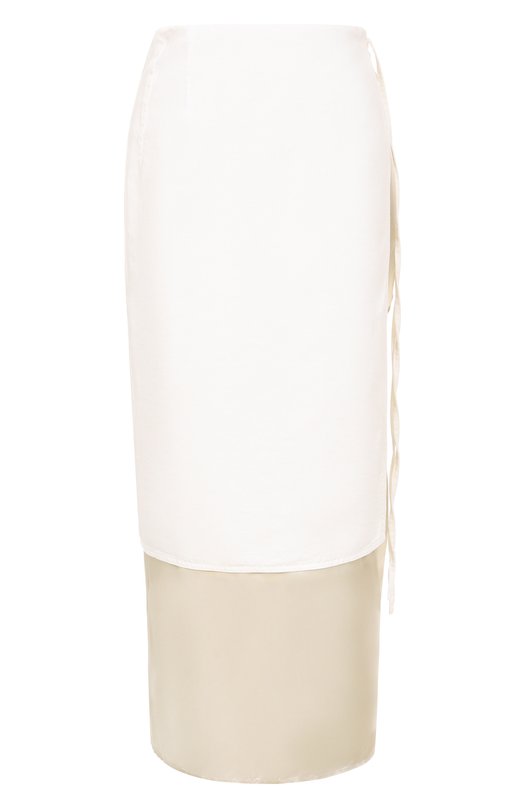 Юбка из хлопка и вискозы Dries Van Noten 251-010826-1553 Кремовый 251-010826-1553