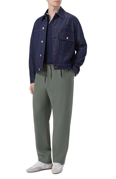 Мужская куртка из хлопка и шелка GIORGIO ARMANI, арт. GM003460/AF24651