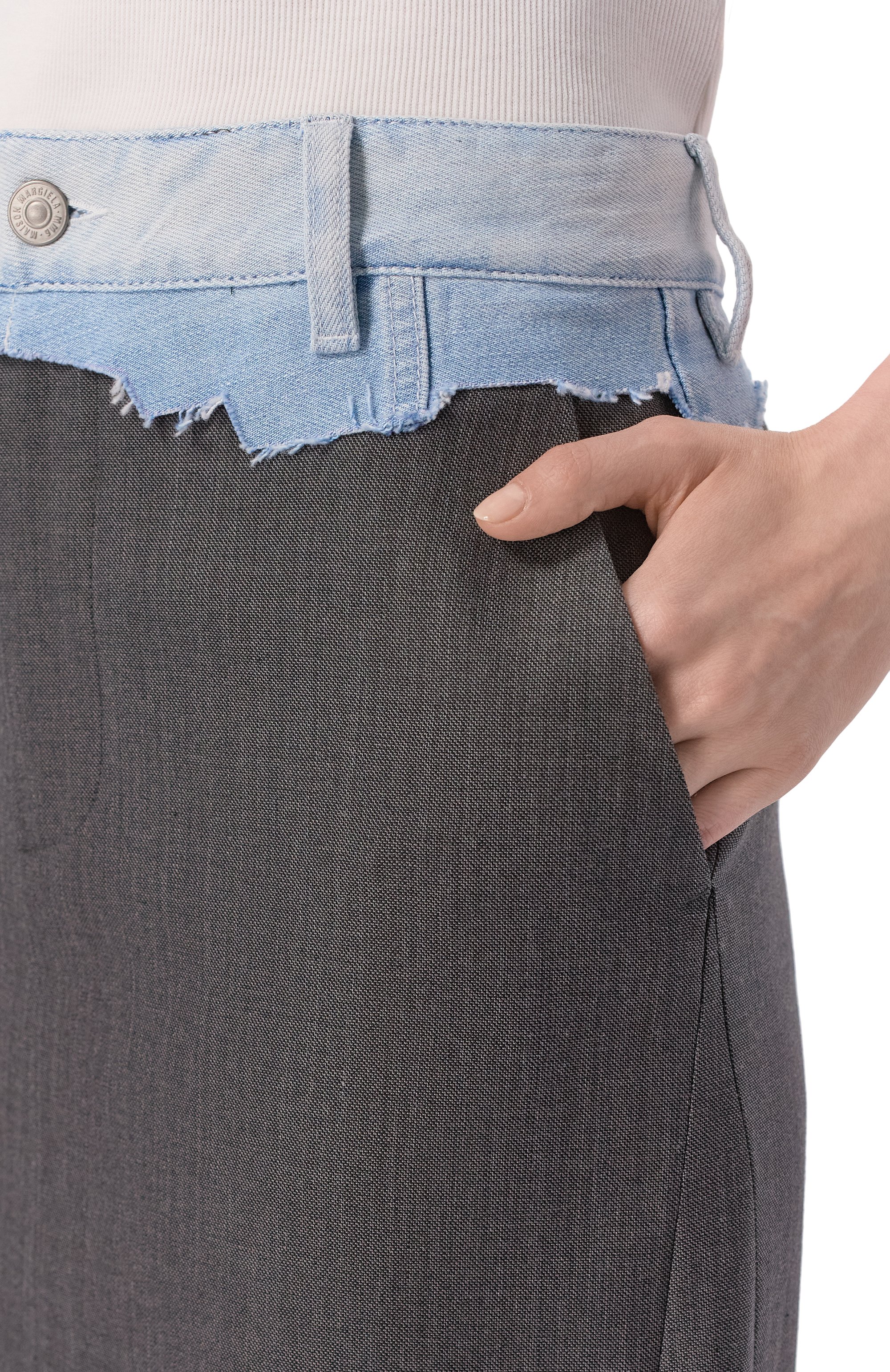 Юбка из шерсти и хлопка MM6, арт. S52MI0027/MTN132, фото 5