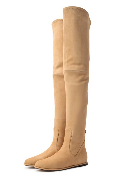 Женские замшевые ботфорты KITON, арт. D60833K0520H03