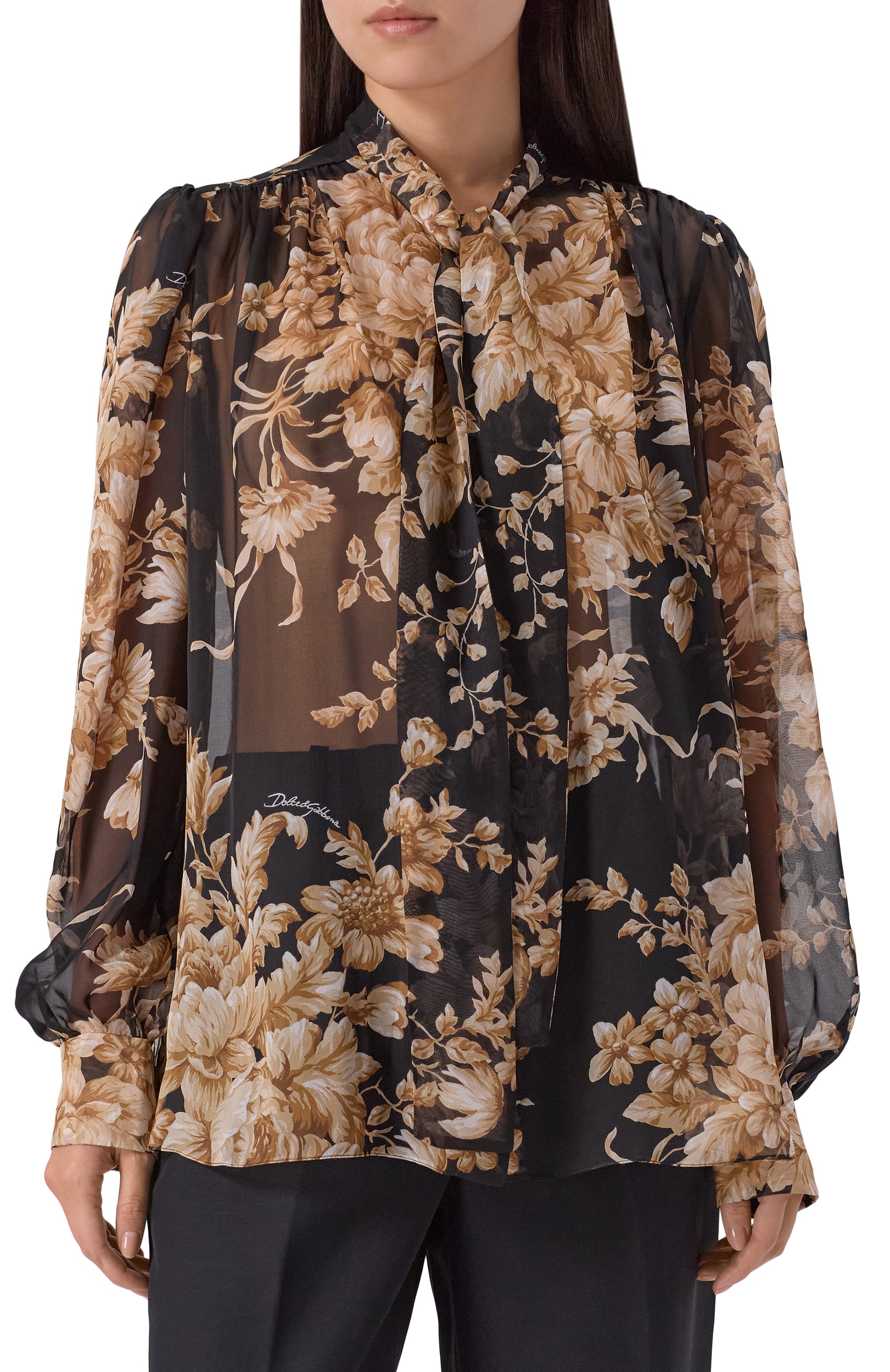 Шелковая блузка DOLCE & GABBANA, арт. F5J57T/IS1Z0, фото 3