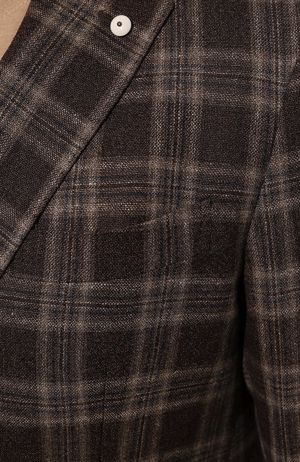 Пиджак из шелка и шерсти L.B.M. 1911 темно-коричневого цвета по цене 112500 руб., арт. 2652/32083, фото 5 Пиджак из шелка и шерсти L.B.M. 1911, арт. 2652/32083, фото 5