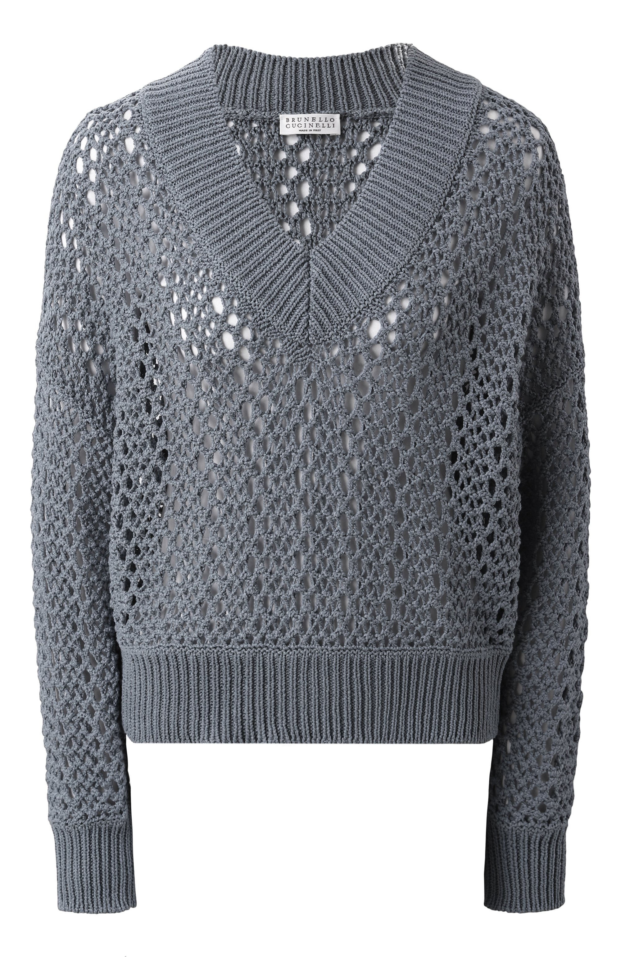 Хлопковый пуловер BRUNELLO CUCINELLI, арт. MJ0343602P, фото 1