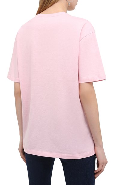 Хлопковая футболка ALEXANDER MCQUEEN розового цвета по цене 29050 руб., арт. 651389/QZACK, фото 4 Хлопковая футболка ALEXANDER MCQUEEN, арт. 651389/QZACK, фото 4