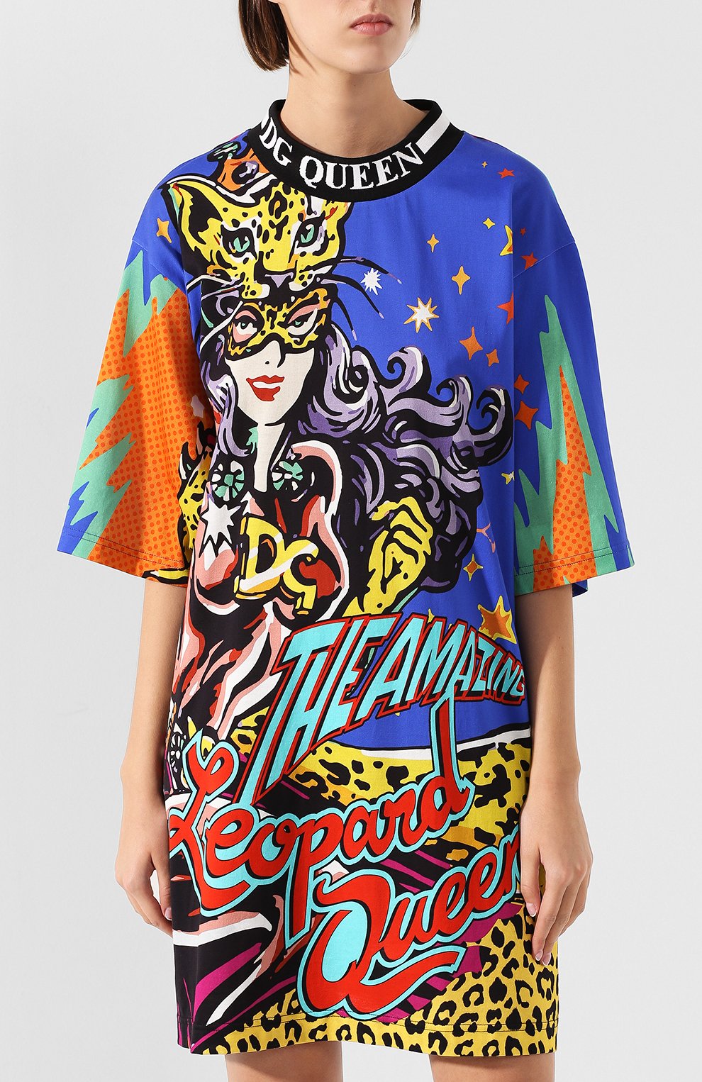 Хлопковое платье DOLCE & GABBANA разноцветного цвета по цене 78950 руб., арт. F8L15T/G7R0K, фото 3 Хлопковое платье DOLCE & GABBANA, арт. F8L15T/G7R0K, фото 3