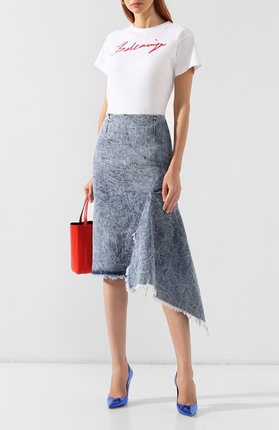 Хлопковая футболка BALENCIAGA, арт. 583217/TFV63, фото 2