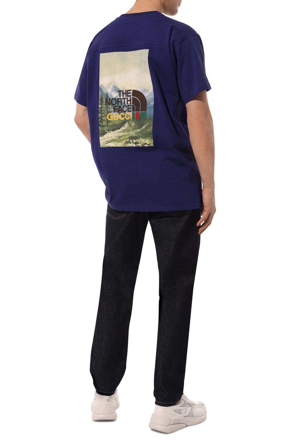 Хлопковая футболка the north face x gucci GUCCI, арт. 671443 XJDRB, фото 2