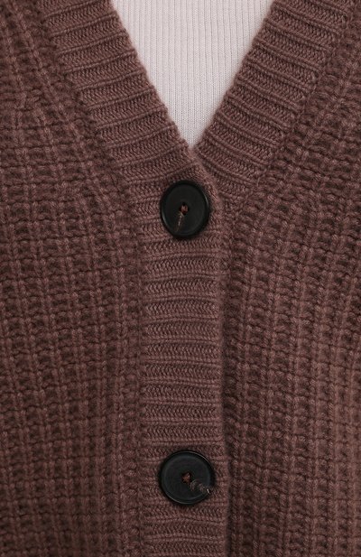 Кашемировый кардиган WINDSOR коричневого цвета по цене 78300 руб., арт. 52 DP707 10000805, фото 5 Кашемировый кардиган WINDSOR, арт. 52 DP707 10000805, фото 5