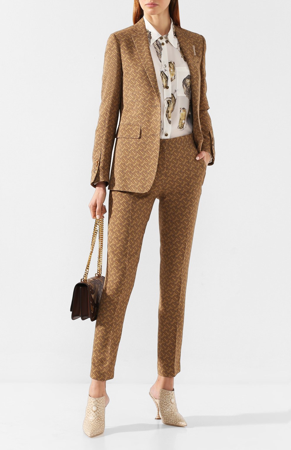 Шелковые брюки BURBERRY, арт. 8017247, фото 2