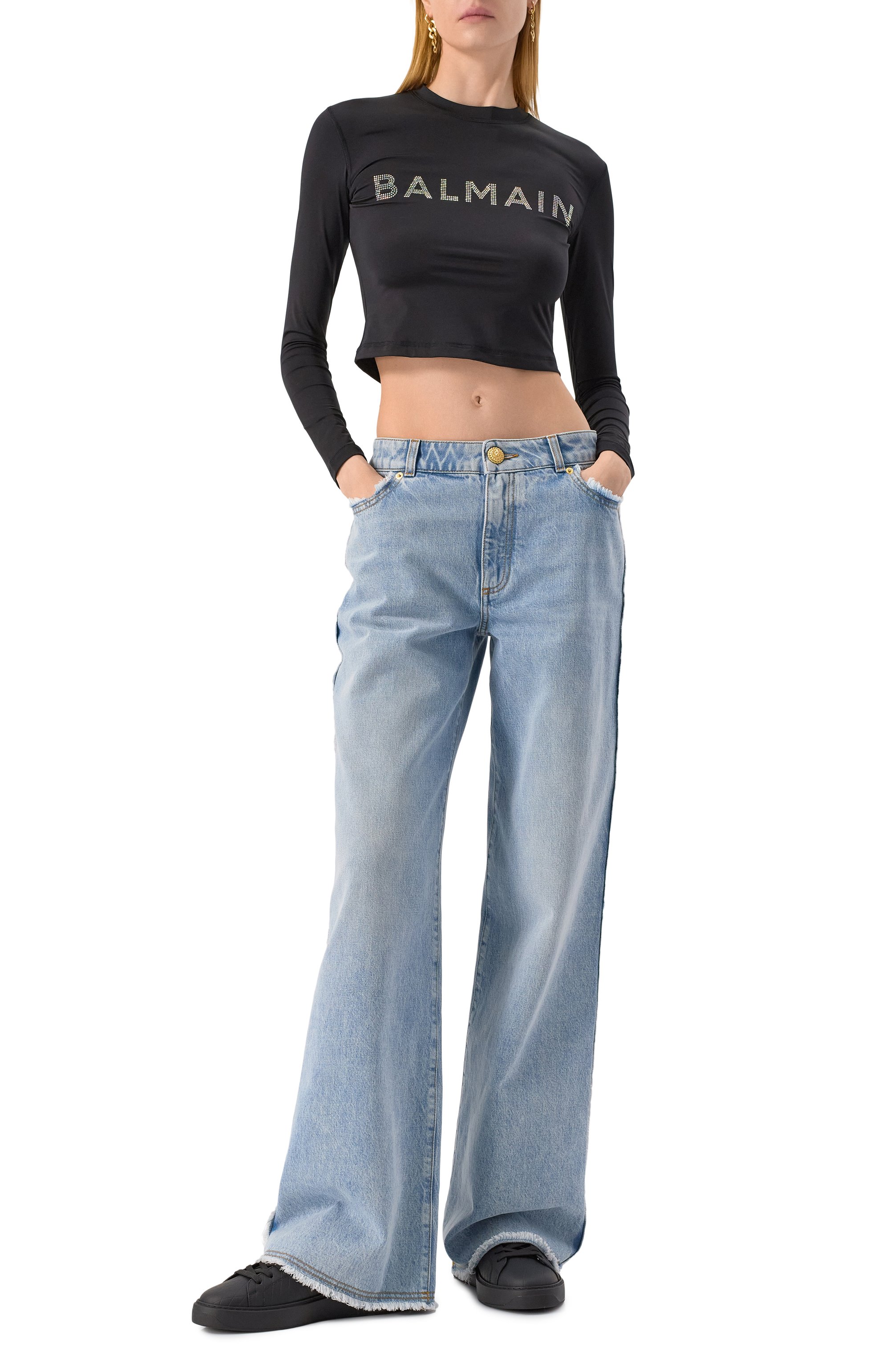 Кожаные кеды b-court b-buzz BALMAIN, арт. EN1VI738/LCGD, фото 2