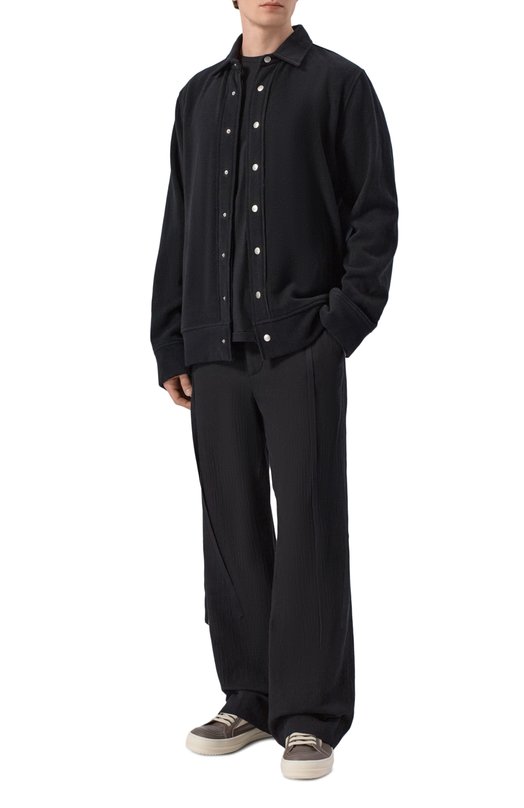 Кожаные кеды Temple Vintage Rick Owens RU01F2897/LGYLVX Серый  RU01F2897/LGYLVX Фото 2