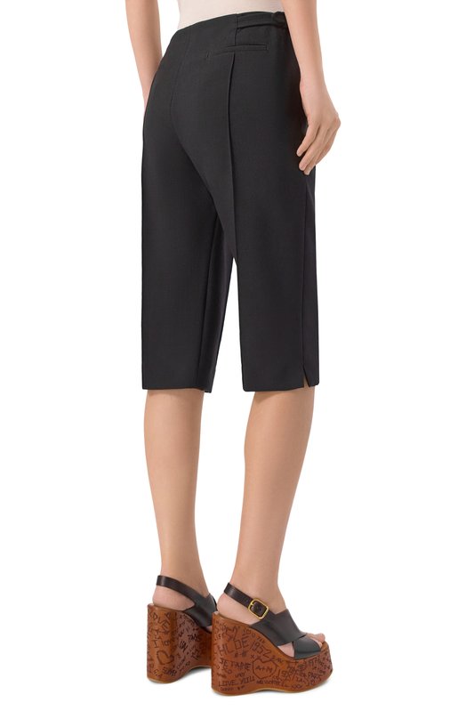 Шерстяные шорты Chloé CH26SPA15061 Чёрный  CH26SPA15061 Фото 4
