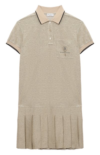 Платье изо льна и хлопка BRUNELLO CUCINELLI, арт. BL947A013C