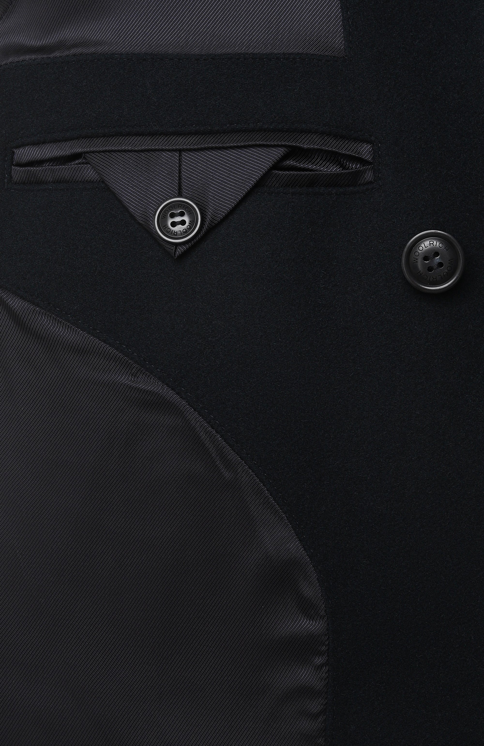 Шерстяной бушлат WOOLRICH темно-синего цвета по цене 109700 руб., арт. CFWOOU0976MRUT3798, фото 7 Шерстяной бушлат WOOLRICH, арт. CFWOOU0976MRUT3798, фото 7