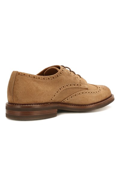 Замшевые дерби BRUNELLO CUCINELLI светло-коричневого цвета по цене 99500 руб., арт. MZUNETK876, фото 4 Замшевые дерби BRUNELLO CUCINELLI, арт. MZUNETK876, фото 4