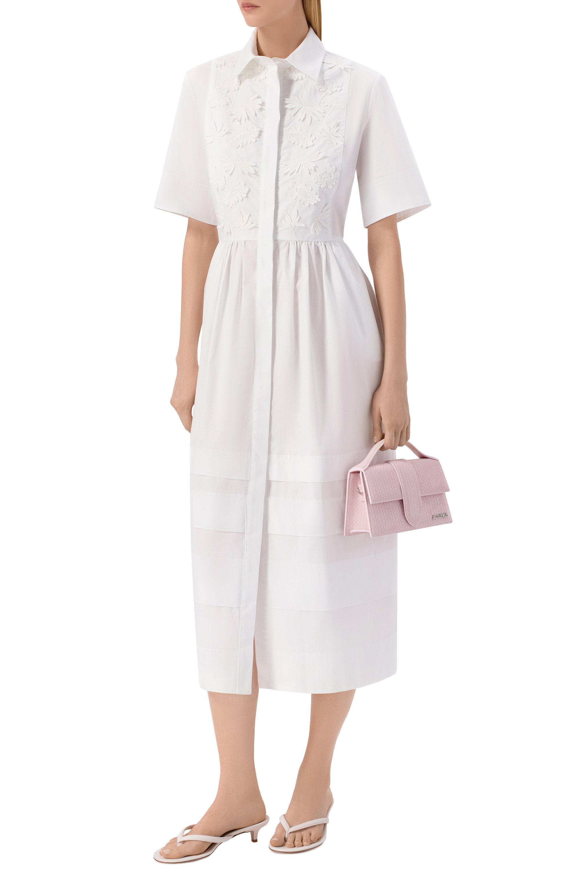 Хлопковое платье P.A.R.O.S.H. белого цвета по цене 94450 руб., арт. D726107/CUB026, фото 2 Хлопковое платье P.A.R.O.S.H., арт. D726107/CUB026, фото 2